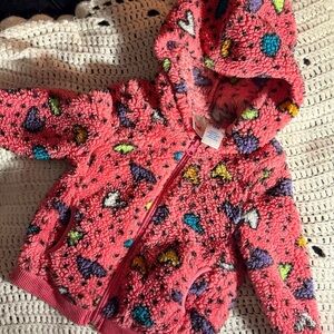 Colorful Fleece Hooded Jacket